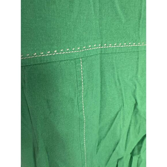 Tahari Linen Blend Sheath Green Threaded Accent Dress - Picture 2 of 6